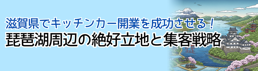 滋賀県でキッチンカー開業を成功させる！琵琶湖周辺の絶好立地と集客戦略